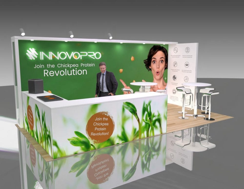 10x20 Health Food Company Trade Show Booth Rental
