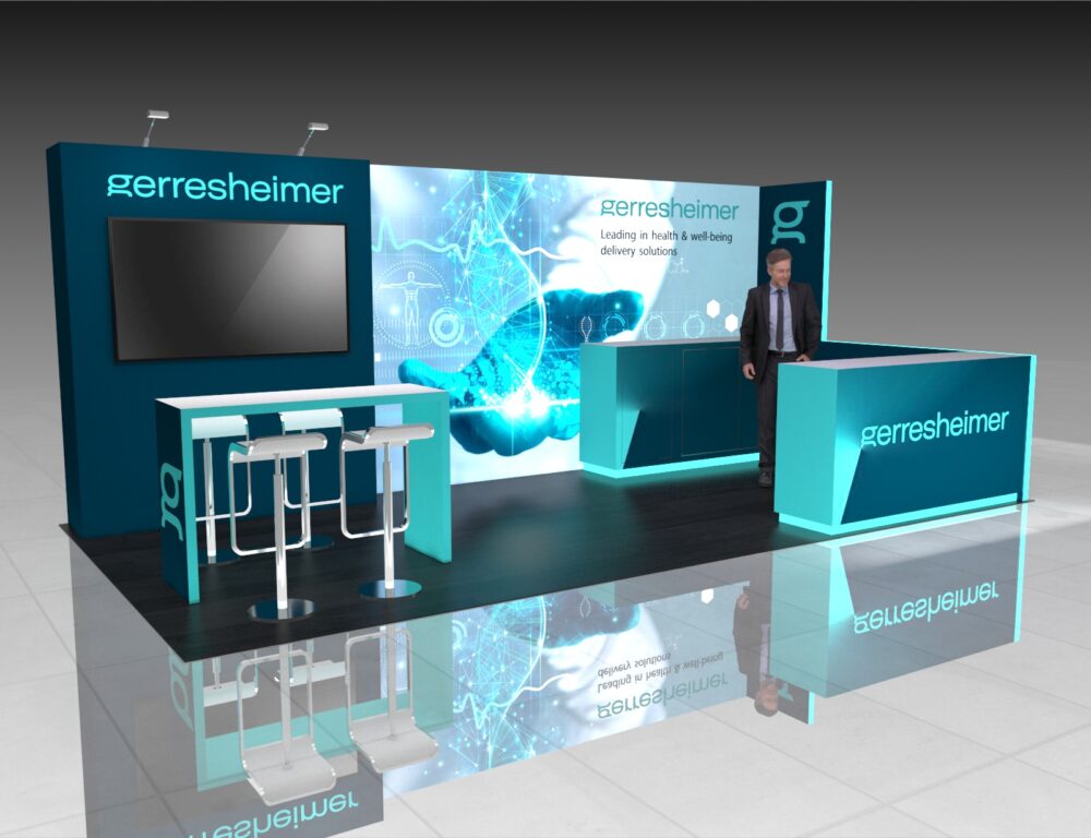 10x20 MedTech Booth Rental – Sleek Healthcare Exhibit for CES or AHR Expo - Image 5