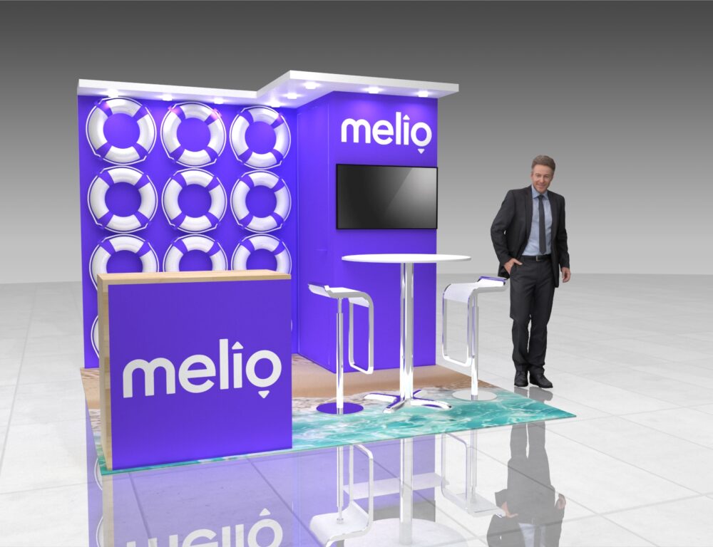 10x10 CES Booth Rental – Sleek Island Exhibit Design - Image 5