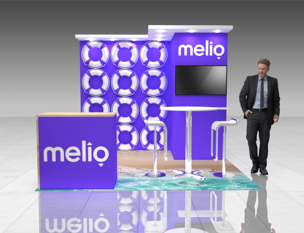 10x10 CES Booth Rental – Sleek Island Exhibit Design
