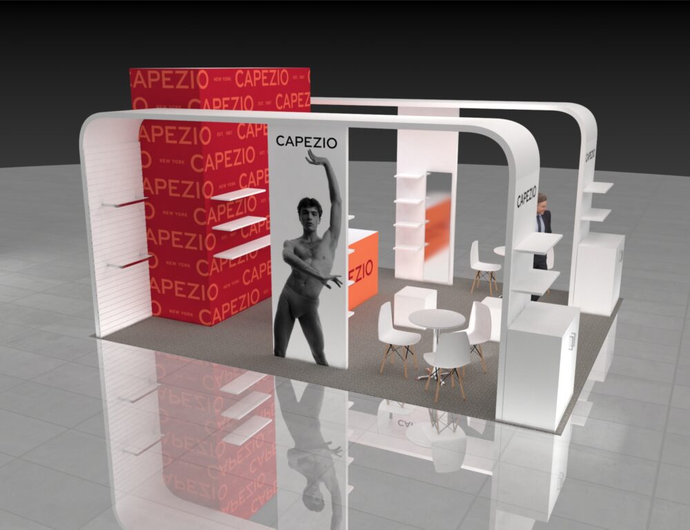 20x20 MAGIC Las Vegas Booth Rental – Fashion Display Exhibit with Retail Elegance - Image 2