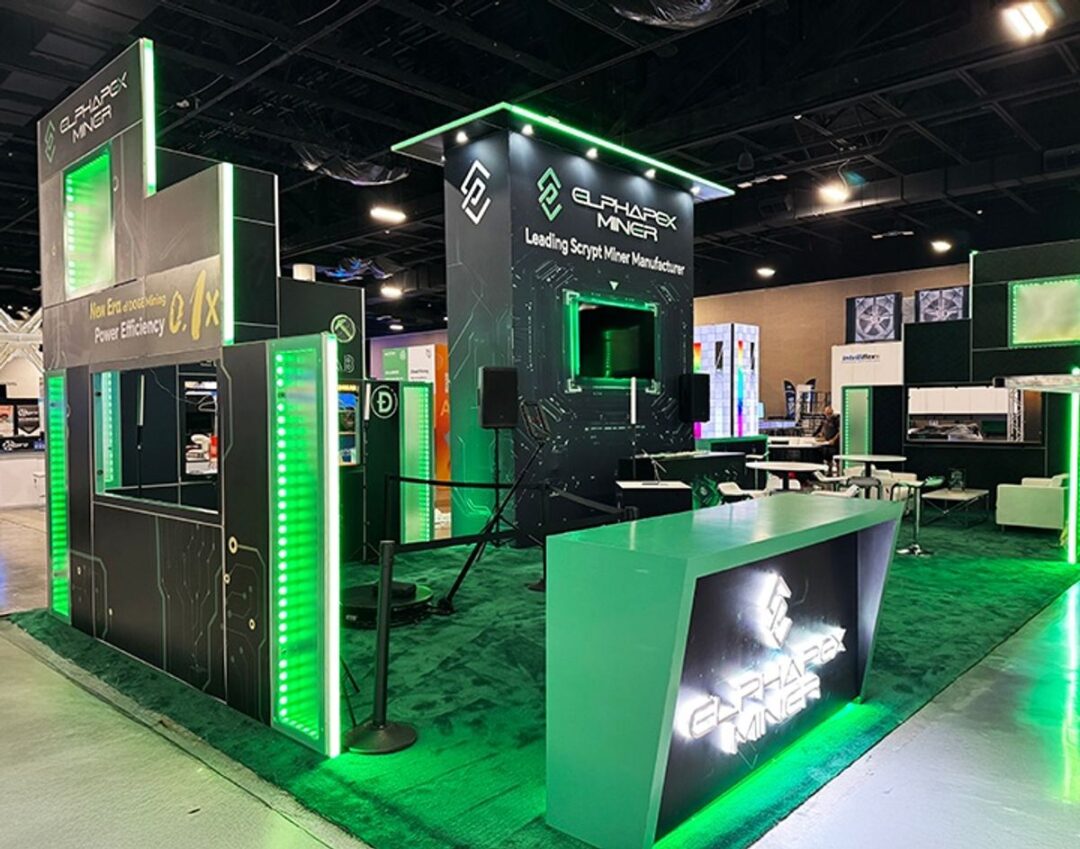 A selection of custom and modular trade show exhibits designed and built by Exhibit Experience